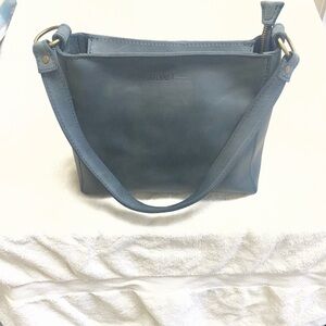 Portland Leather Slate Blue Shoulder Bag